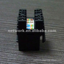 Black Cat5e utp krone rj45 keystone jack